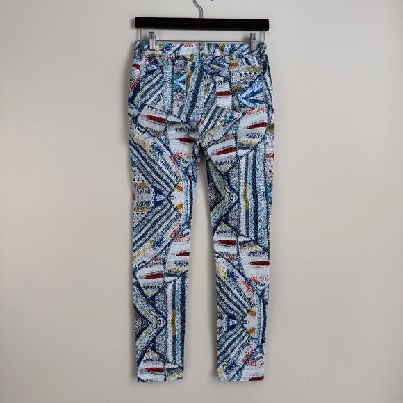 Rag & Bone Legging Jeans Women's Size 27 Abstract Print Surf Knit Skinny Stretch - Picture 2 of 11